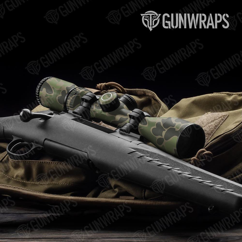 Old School Duck Army Green Gun Skin Vinyl Wrap