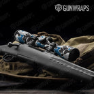 Old School Duck Blue Tiger Gun Skin Vinyl Wrap