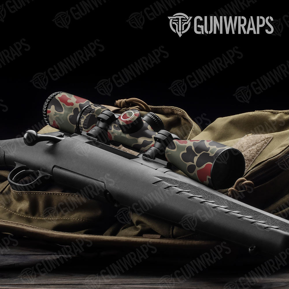 Old School Duck Militant Red Gun Skin Vinyl Wrap
