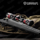 Old School Duck Red Tiger Gun Skin Vinyl Wrap