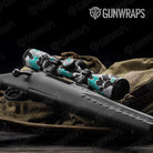Old School Duck Tiffany Blue Tiger Gun Skin Vinyl Wrap