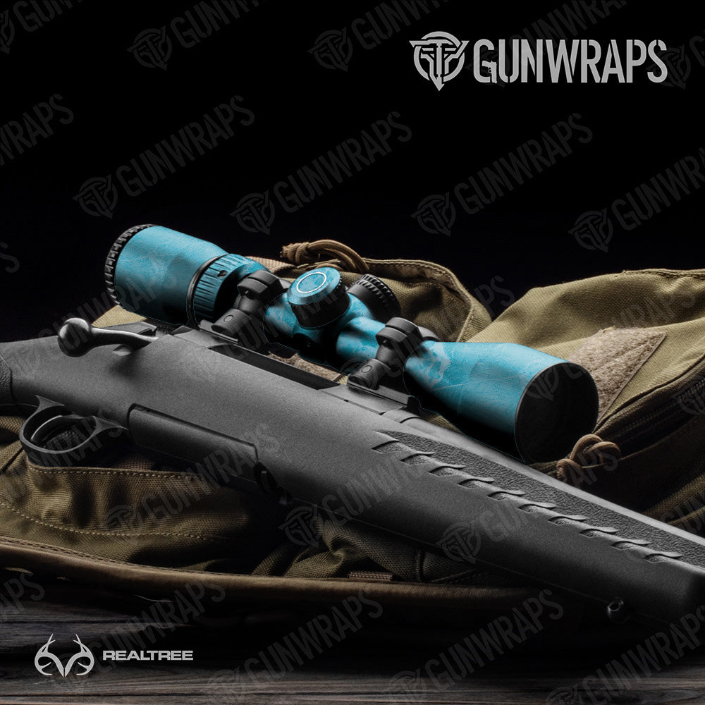 Scope Realtree WAV3 Light Blue Camo Gun Skin Vinyl Wrap