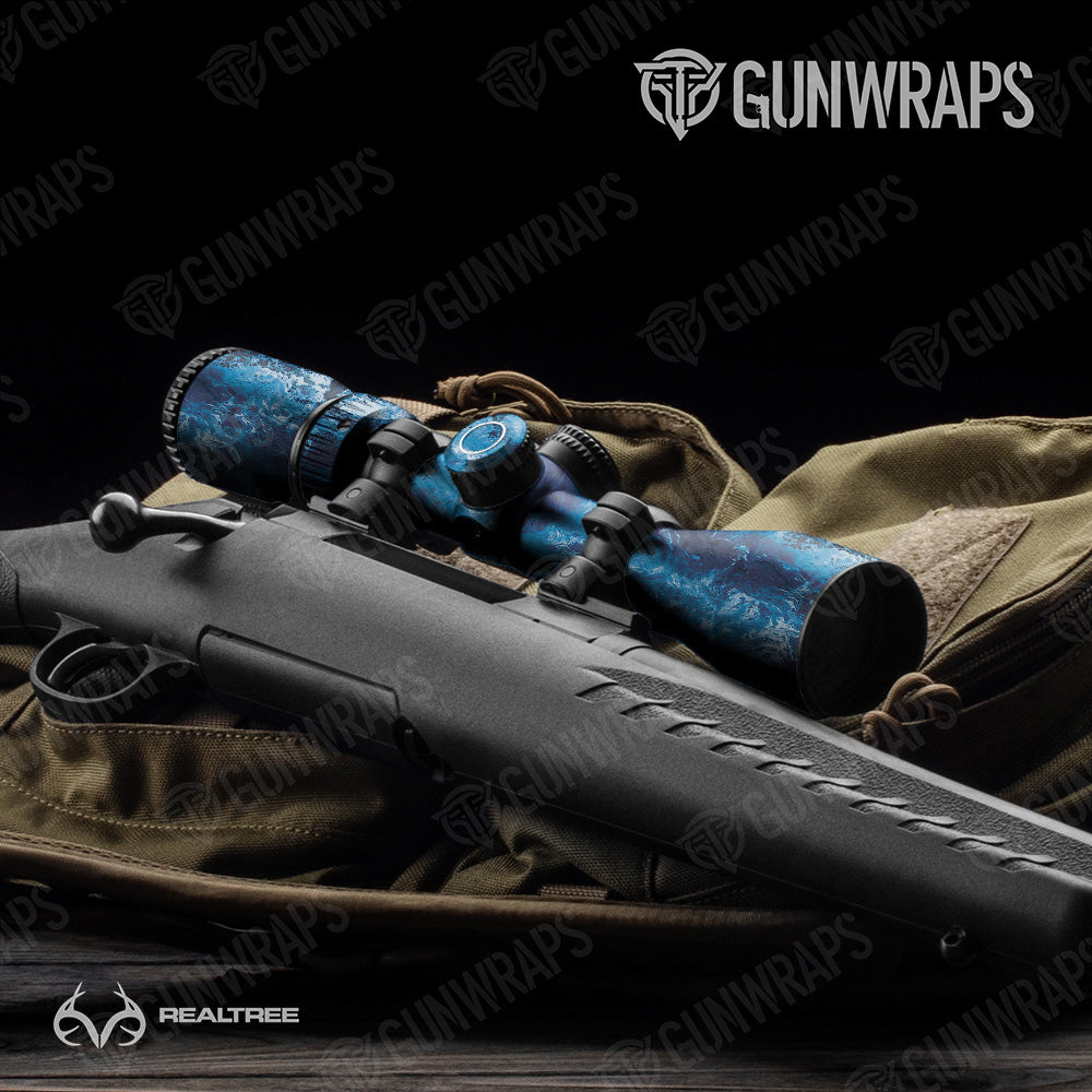 Scope Realtree XTREME Dark Blue Camo Gun Skin Vinyl Wrap