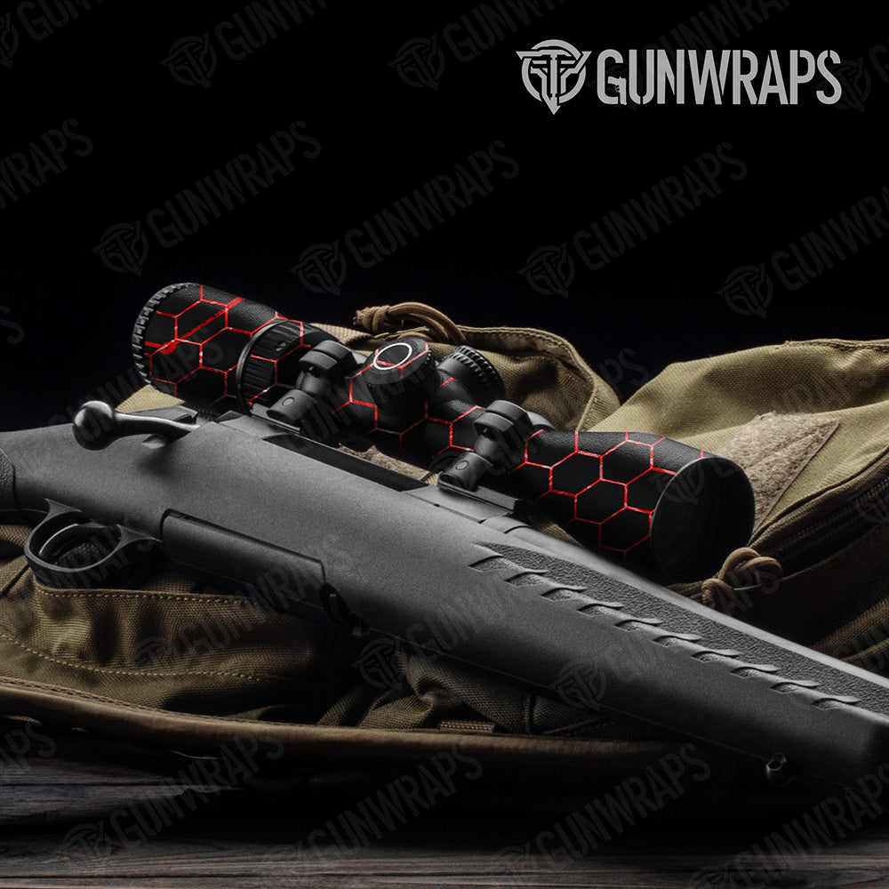 Vivid Hex Red Gun Skin Vinyl Wrap