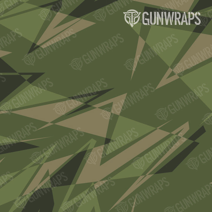 AR 15 Mag & Mag Well Sharp Army Green Camo Gun Skin Pattern