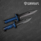 Sharp Elite Blue Camo Knife Gear Skin Vinyl Wrap