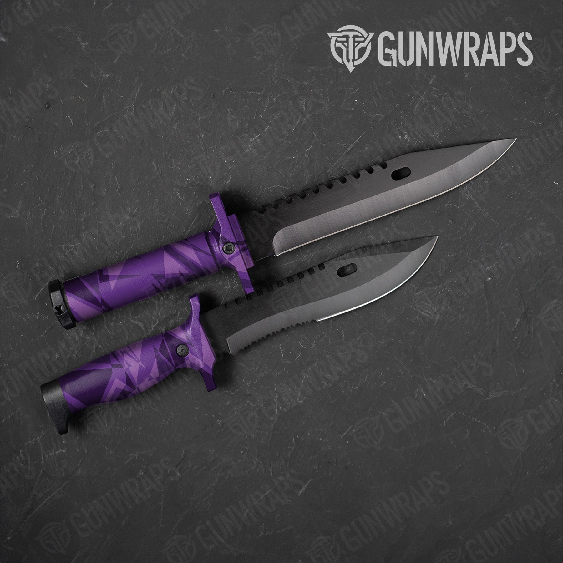 Sharp Elite Purple Camo Knife Gear Skin Vinyl Wrap