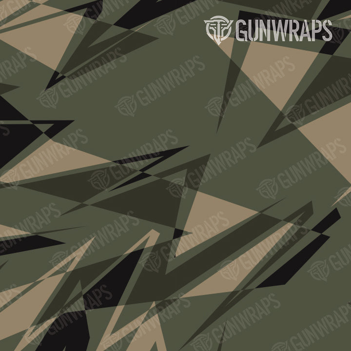 Pistol Slide Sharp Militant Green Camo Gun Skin Pattern