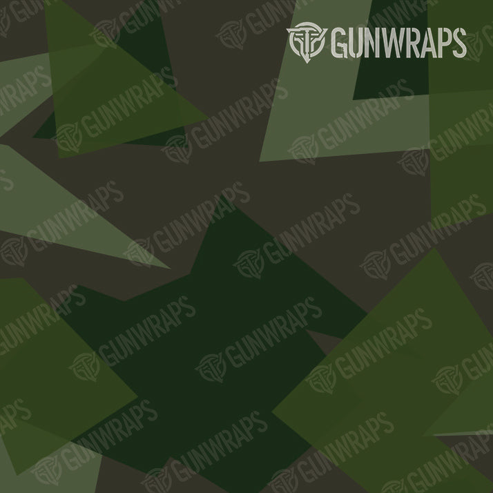 AR 15 Mag Well Shattered Army Dark Green Camo Gun Skin Pattern