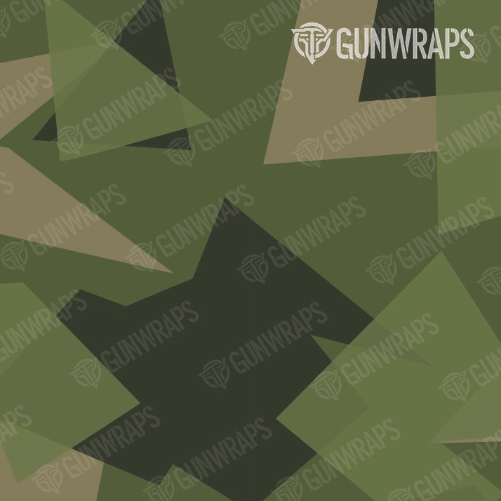 Pistol Slide Shattered Army Green Camo Gun Skin Pattern