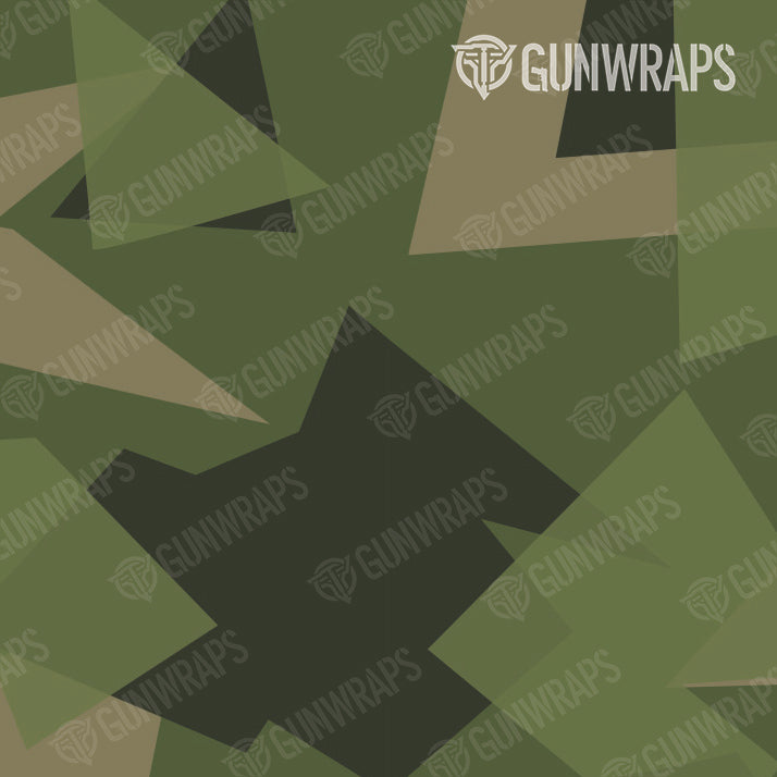 Rifle Shattered Army Green Camo Gun Skin Pattern