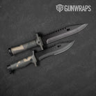 Shattered Army Camo Knife Gear Skin Vinyl Wrap