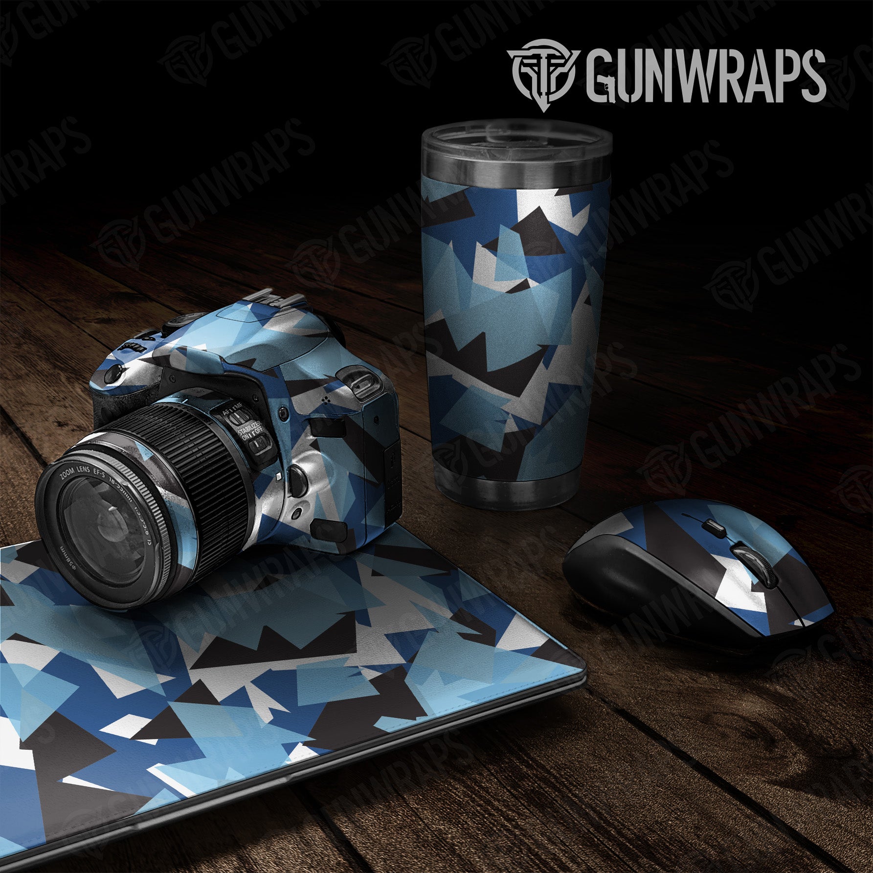 Shattered Baby Blue Camo Universal Sheet 
