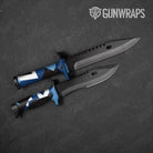 Shattered Baby Blue Camo Knife Gear Skin Vinyl Wrap