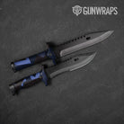 Shattered Blue Midnight Camo Knife Gear Skin Vinyl Wrap