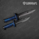 Shattered Elite Blue Camo Knife Gear Skin Vinyl Wrap