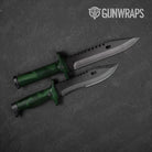 Shattered Elite Green Camo Knife Gear Skin Vinyl Wrap