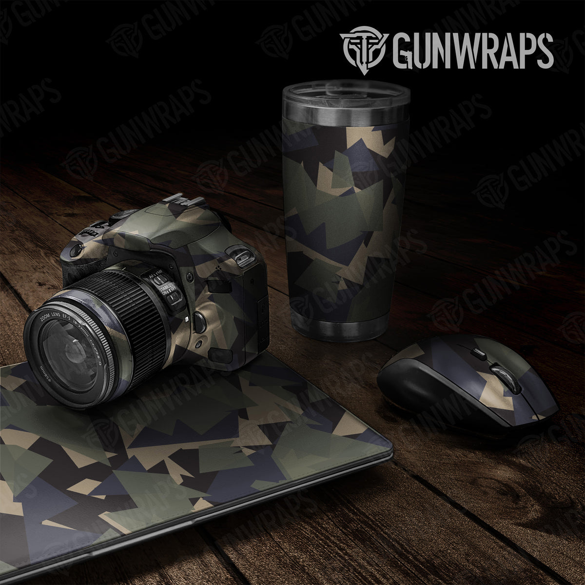 Shattered Militant Blue Camo for Universal Sheet – GunWraps.com