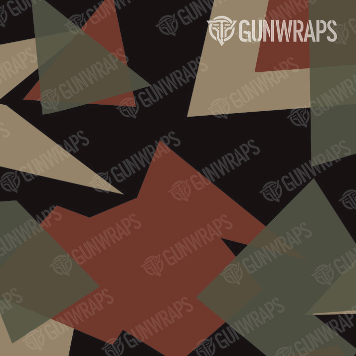 AR 15 Shattered Militant Copper Camo Gun Skin Pattern