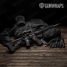 AR 15 Shattered Laser Elite Black Fire & Ice Gun Skin Vinyl Wrap