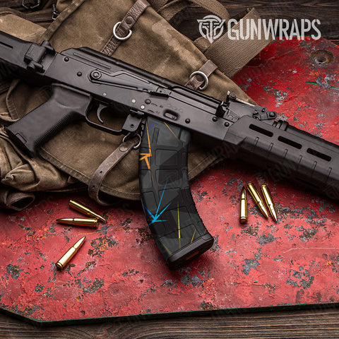Shattered Laser AK-47 Mag Gun Skin Vinyl Wraps