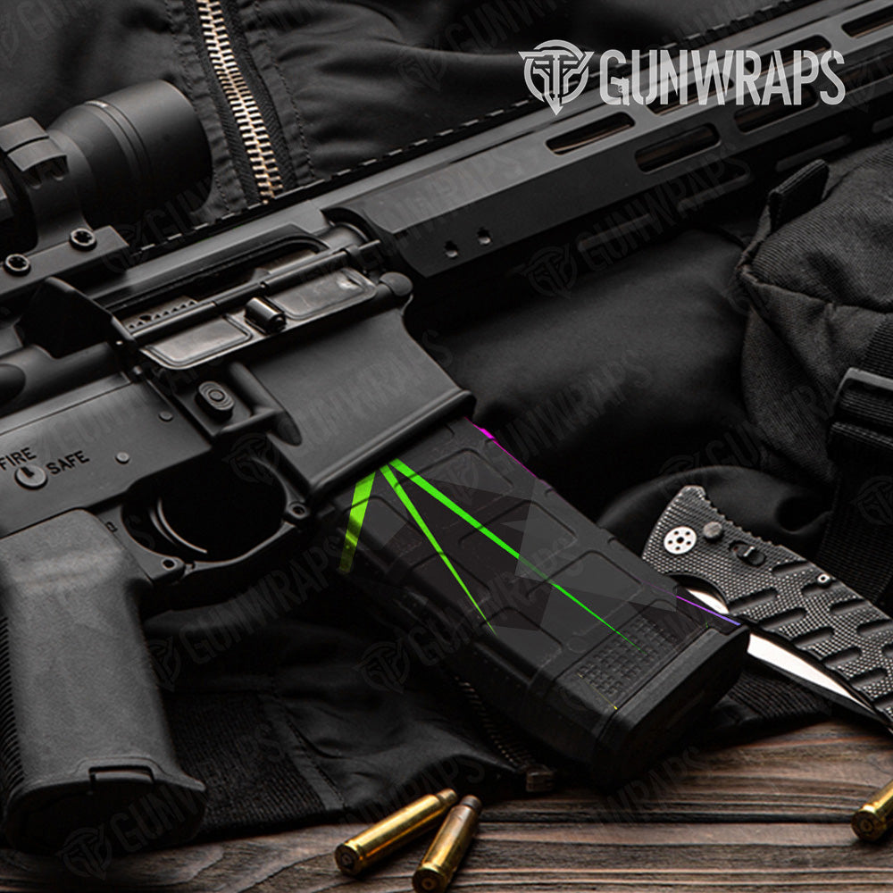 AR 15 Mag Shattered Laser Elite Black Volume Gun Skin Pattern
