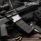 AR 15 Mag Well Shattered Laser Elite White Volume Gun Skin Pattern