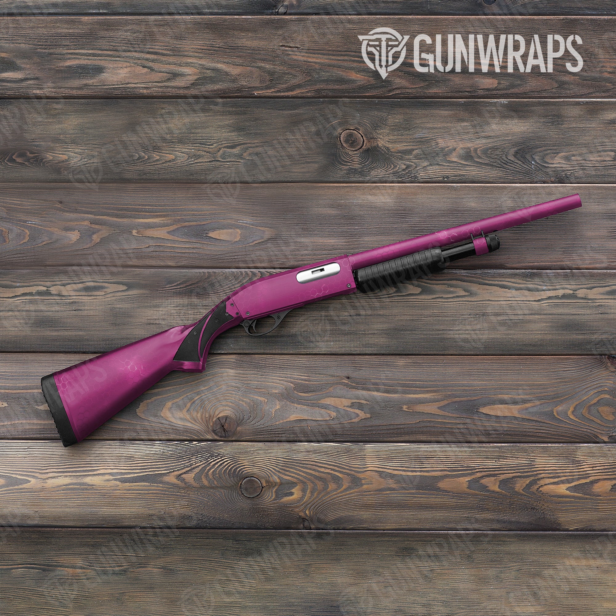 Shotgun Hex Electric Magenta Gun Skin Vinyl Wrap