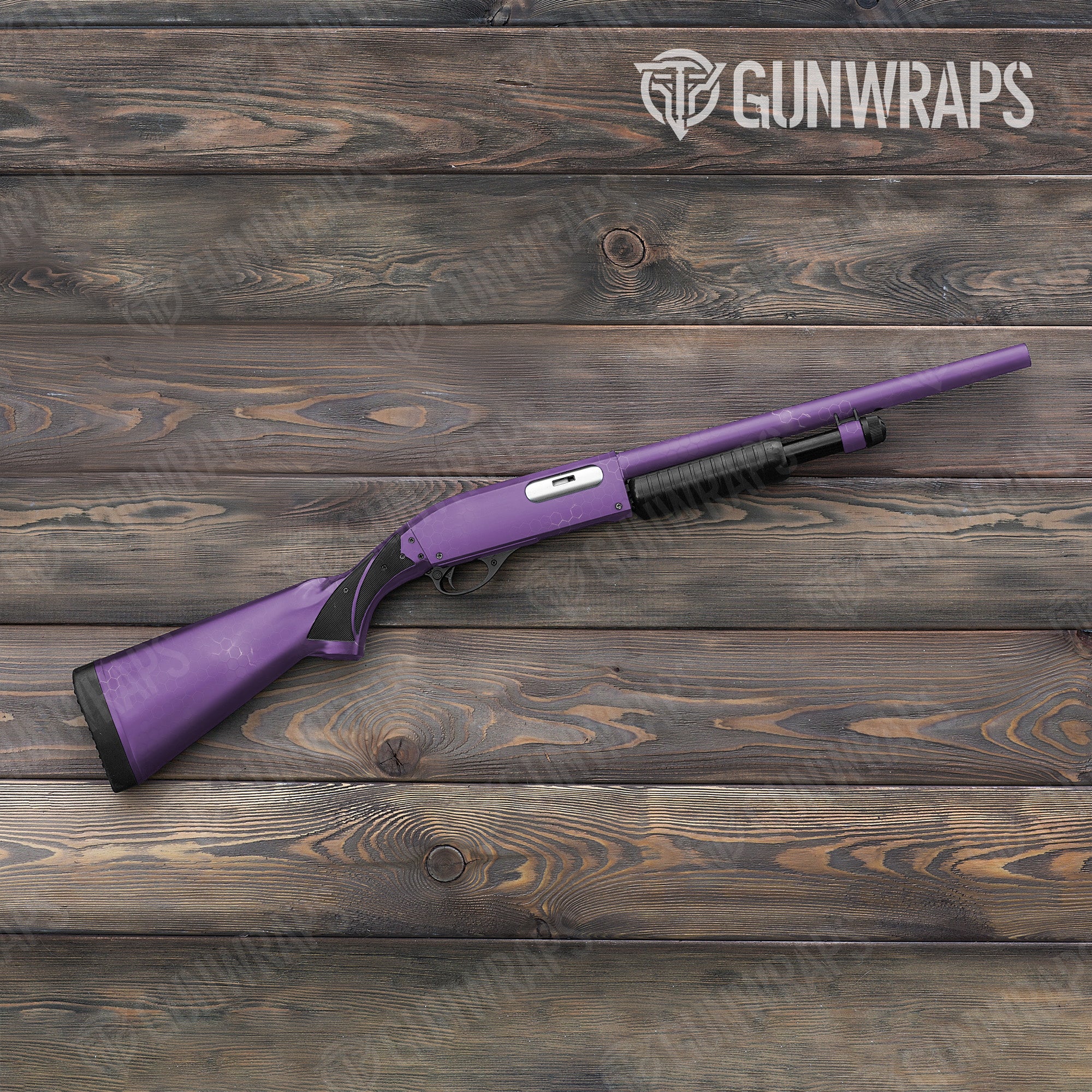 Shotgun Hex Electric Purple Gun Skin Vinyl Wrap