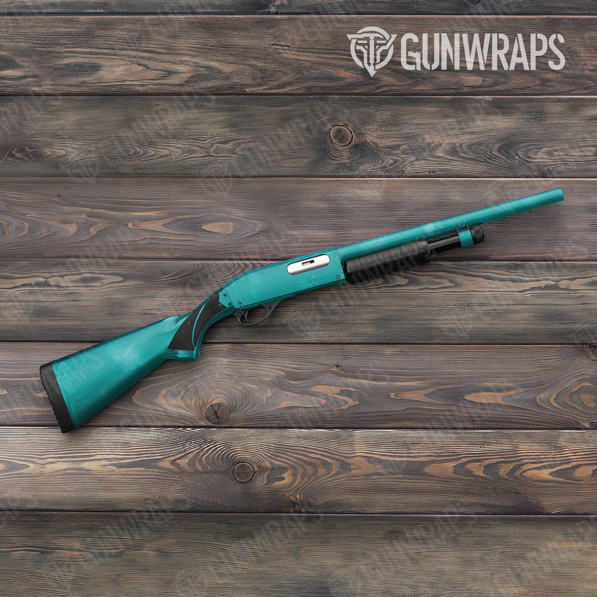 Shotgun Hex Electric Tiffany Blue Gun Skin Vinyl Wrap