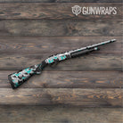 Old School Duck Tiffany Blue Tiger Gun Skin Vinyl Wrap