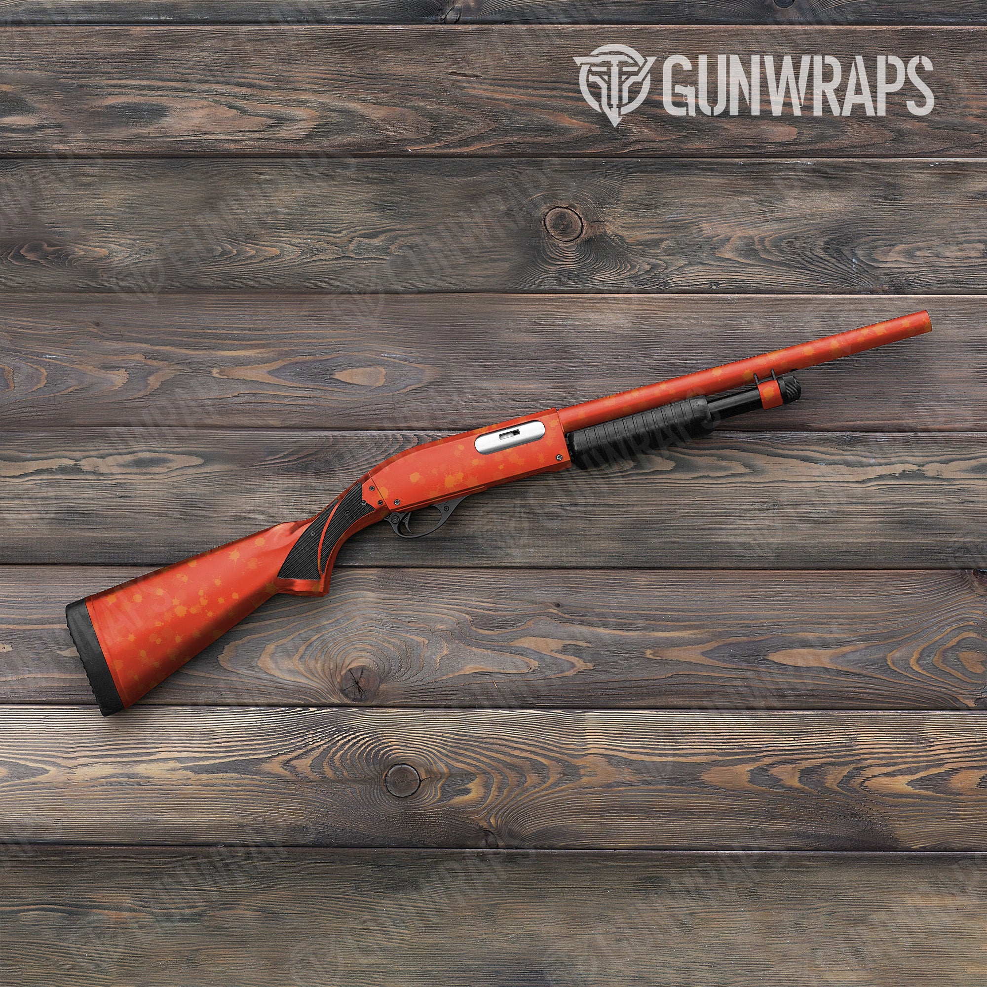 Shotgun Paintball Elite Orange Gun Skin Vinyl Wrap