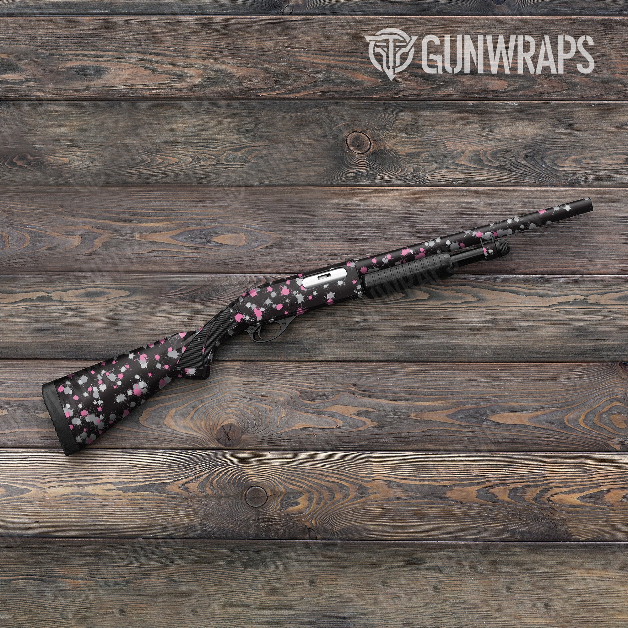 Shotgun Paintball Pink Tiger Gun Skin Vinyl Wrap