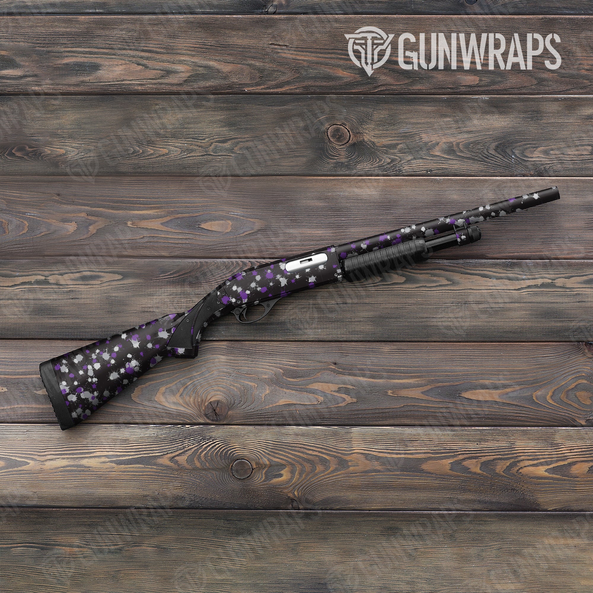 Shotgun Paintball Purple Tiger Gun Skin Vinyl Wrap