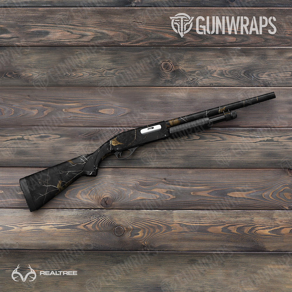 Shotgun Realtree XTRA Colors Black Camo Gun Skin Vinyl Wrap