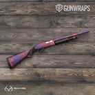 Shotgun Realtree WAV3 Red Blue Camo Gun Skin Vinyl Wrap