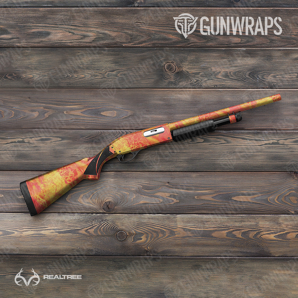 Shotgun Realtree WAV3 Solar Blaze Camo Gun Skin Vinyl Wrap