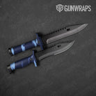 Shredded Blue Urban Night Camo Knife Gear Skin Vinyl Wrap