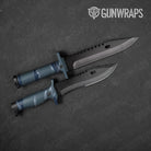 Shredded Navy Camo Knife Gear Skin Vinyl Wrap