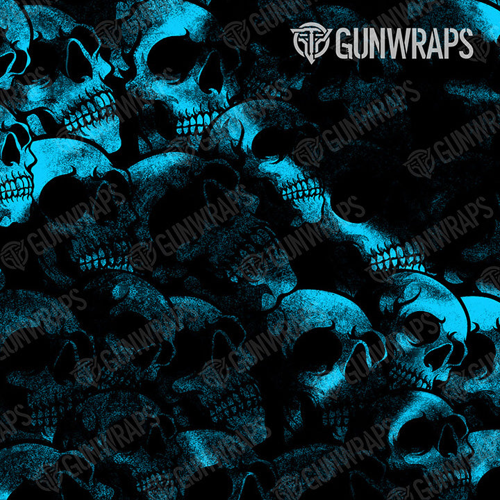 Scope Skull Cyan Gun Skin Pattern
