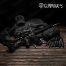AR 15 Skull Grayscale Gun Skin Vinyl Wrap