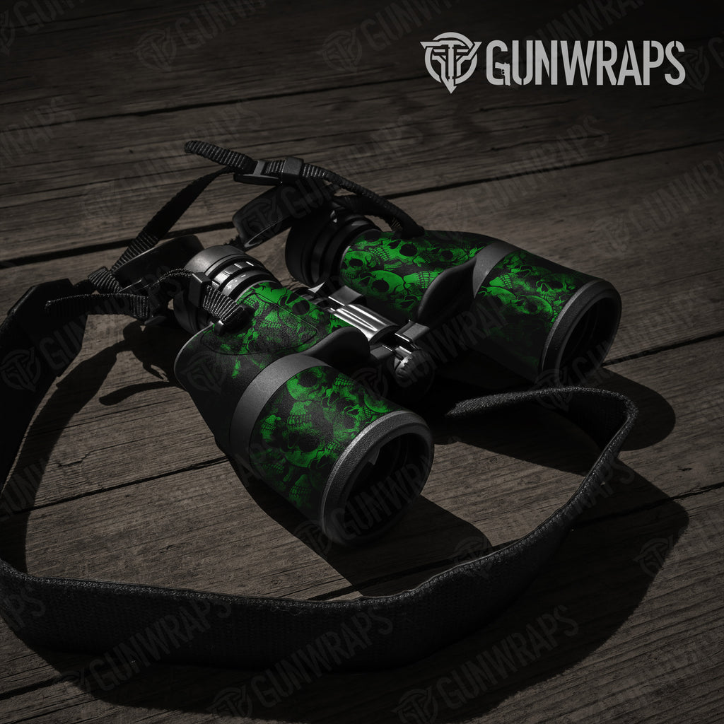 Binocular Skull Green Gun Skin Vinyl Wrap