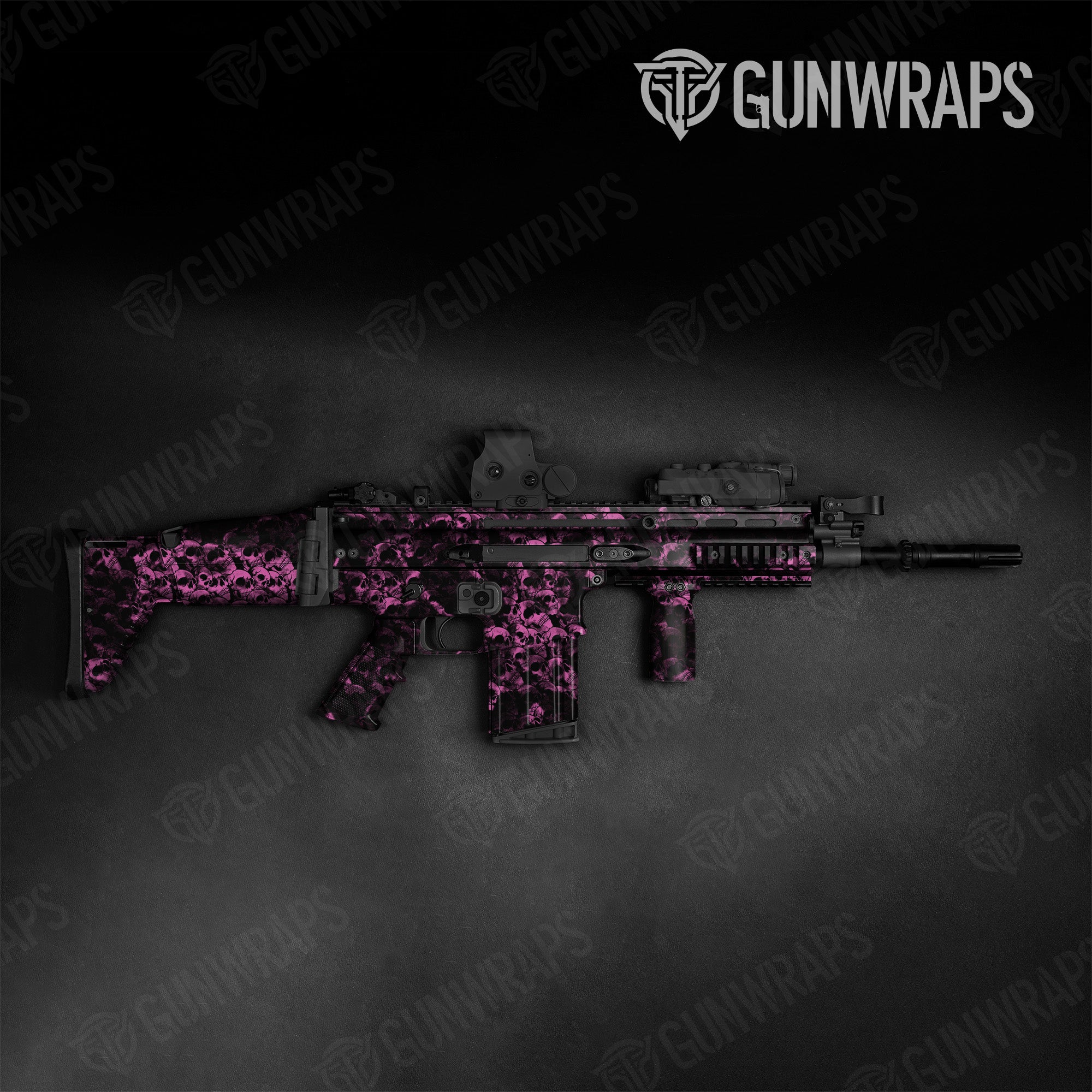 Tactical Skull Pink Gun Skin Pattern