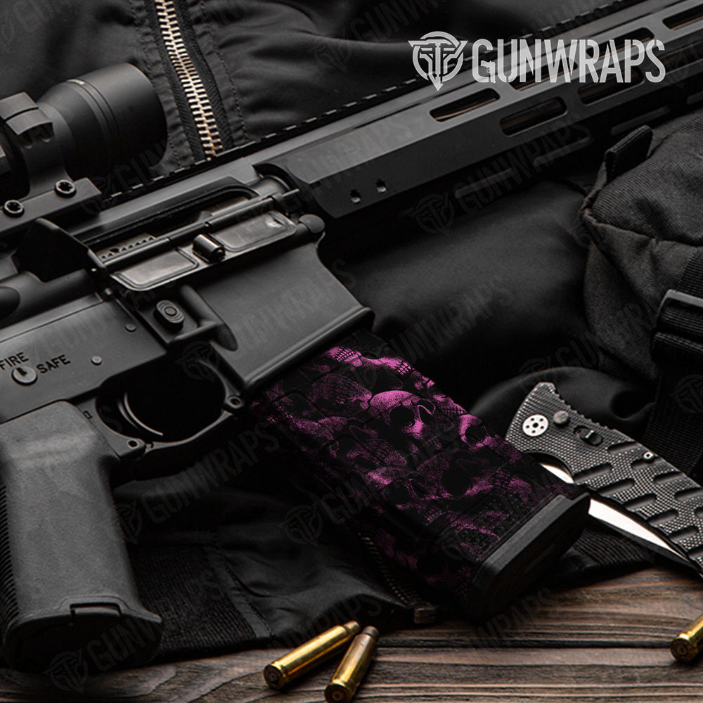 AR 15 Mag Skull Pink Gun Skin Pattern