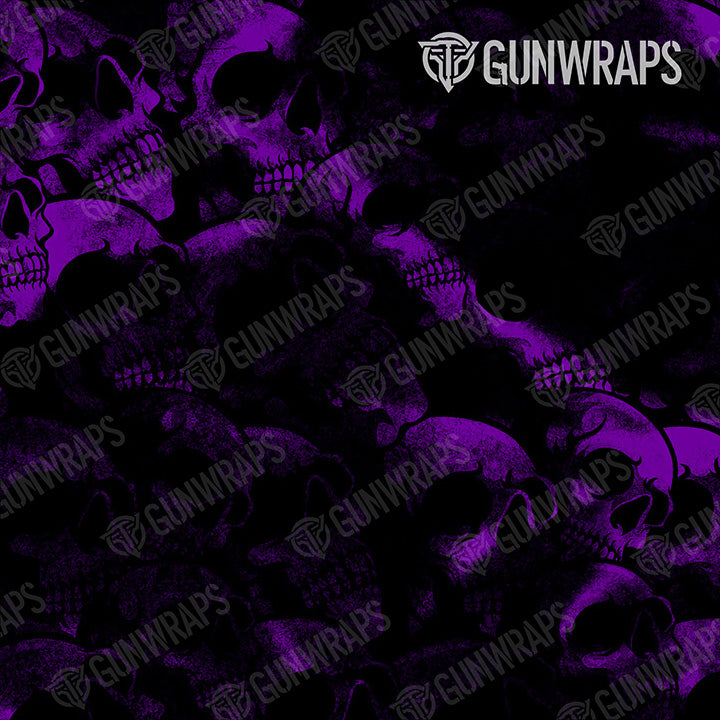 AR 15 Mag Well Skull Purple Gun Skin Pattern