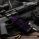 AR 15 Mag & Mag Well Skull Purple Gun Skin Vinyl Wrap