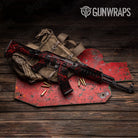 AK 47 Skull Red Gun Skin Vinyl Wrap