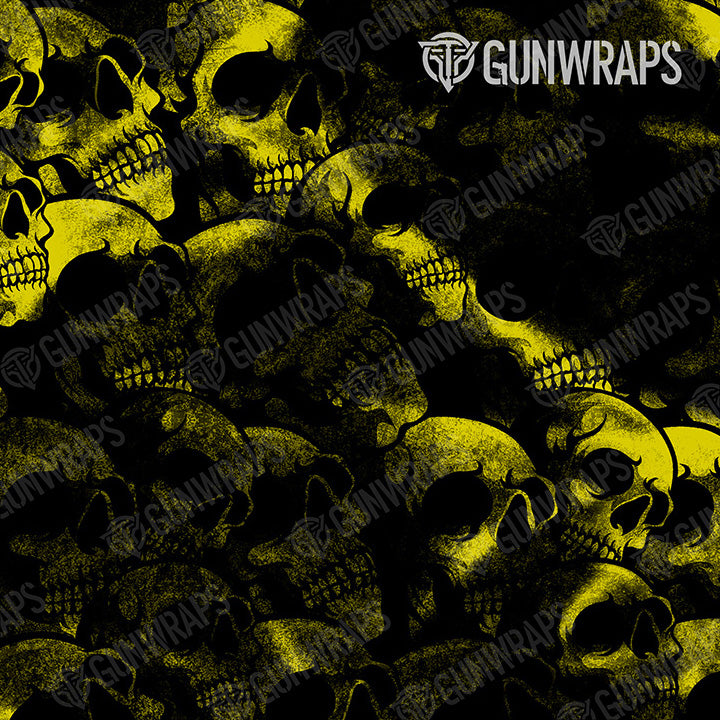 AR 15 Mag Skull Yellow Gun Skin Pattern