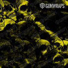 AR 15 Mag Well Skull Yellow Gun Skin Pattern