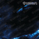 AR 15 Mag Well Stone Blue Lightning Marble Gun Skin Pattern